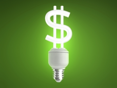 money sign lightbulb energy savings